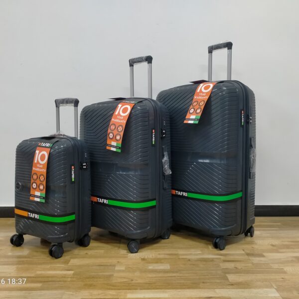 TAFRI – JIA POLYPROPLENE (20″ , 28″ , 32″ ) 3pc Luggage Set